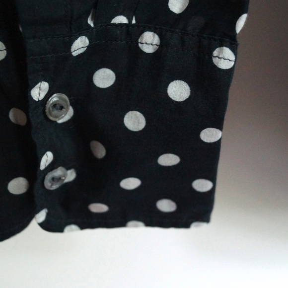 J. Crew boy fit navy polka dot blouse - Picture 4 of 5